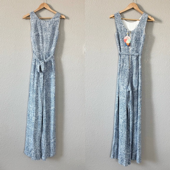 NWT Ted Baker Fish Print Wide Leg Jumpsuit - Picture 2 of 7